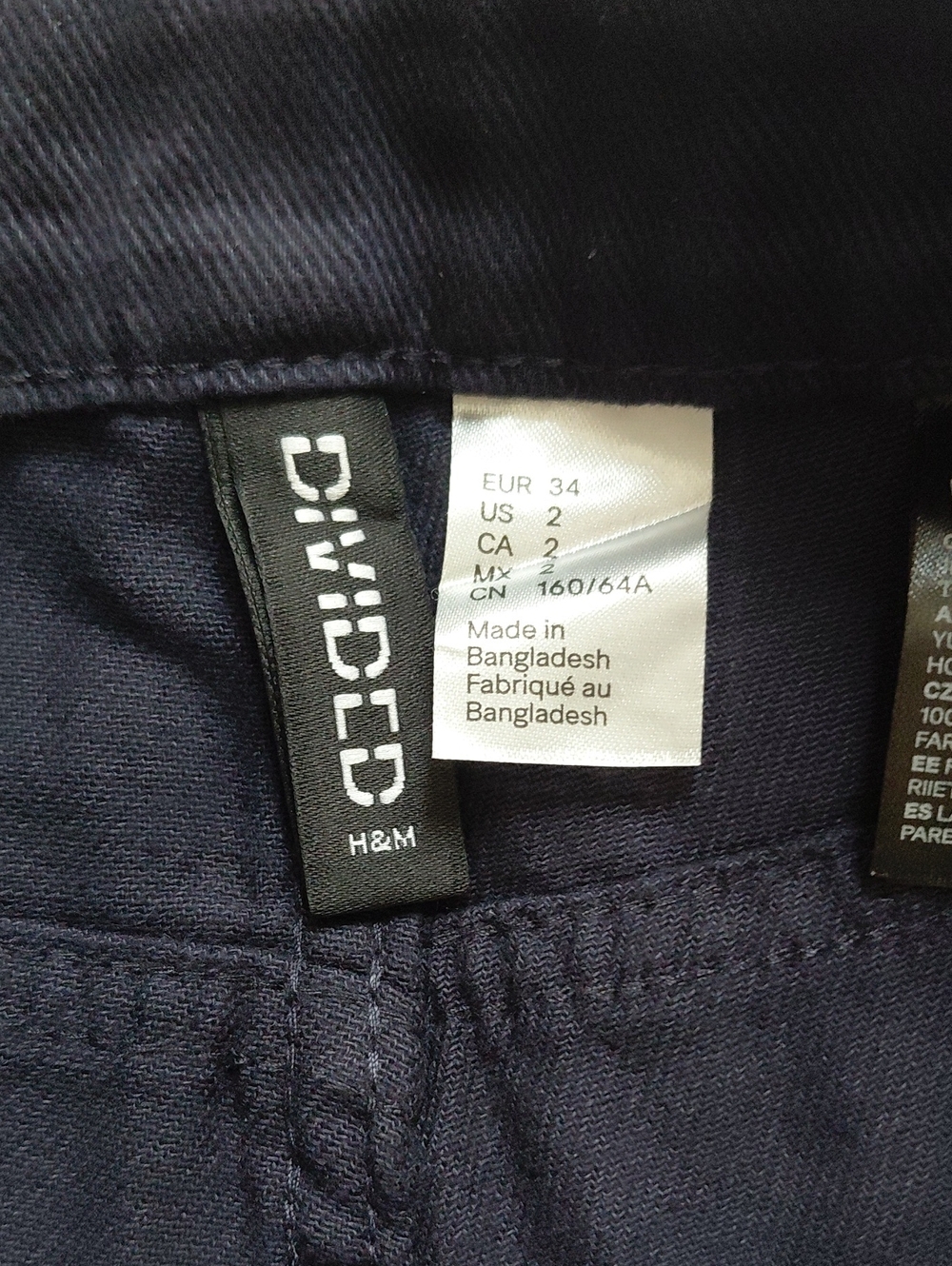H&M Divided Navy Blue Cotton Twill Pants - Picture 8 of 12